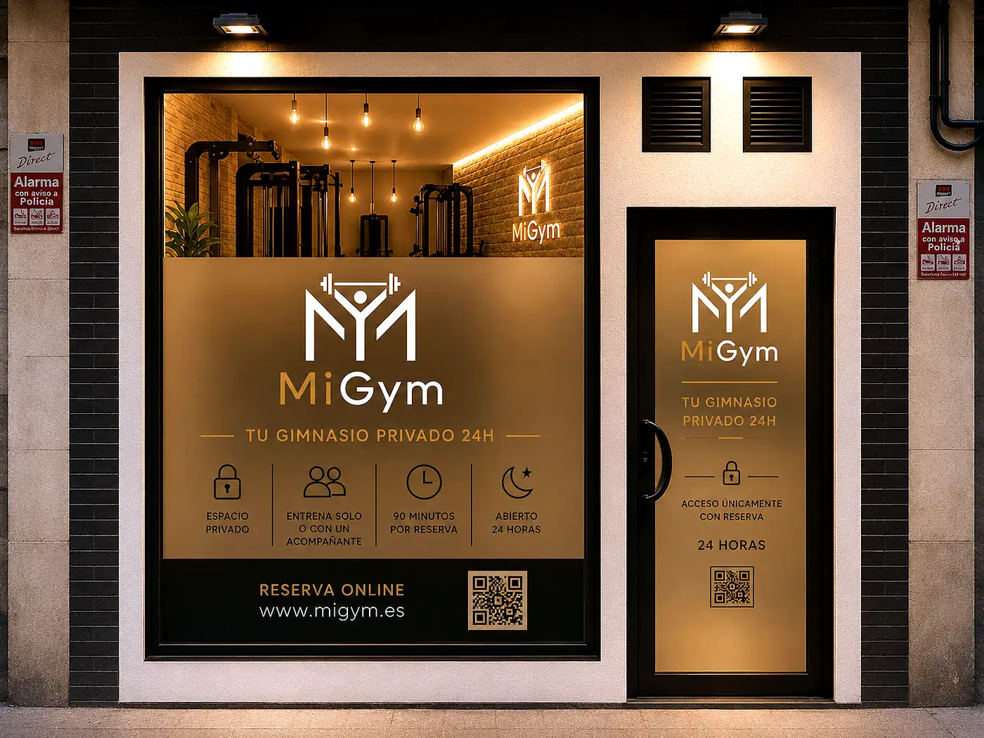 Migym Gijón Fachada exterior de MiGym, gimnasio privado premium en Gijón.